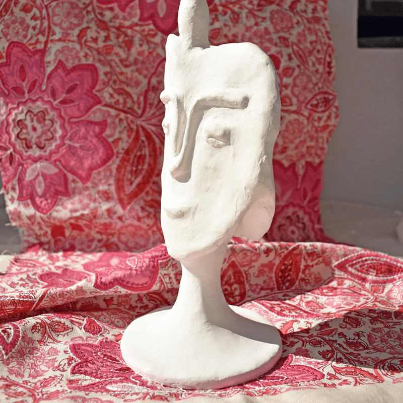 Beau Candlestick, H35cm, White