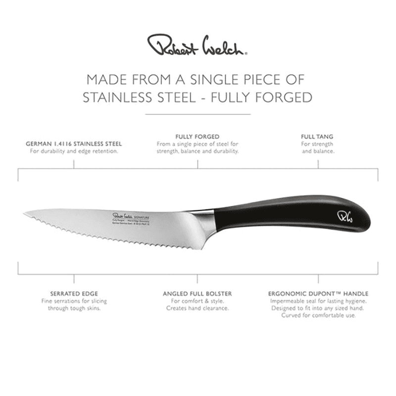 Signature Utility knife serrated, 12cm