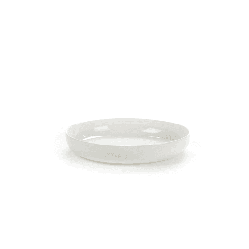 Image showing the Base Set of 4 glazed high plates, H3 x D16cm, White product.
