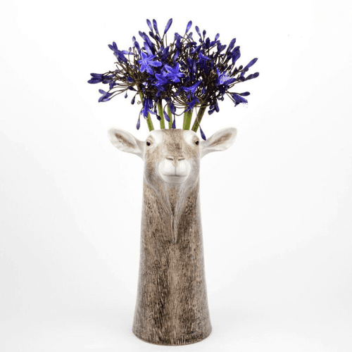 Image showing the Goat Large Flower Vase, H26cm, Brown product.