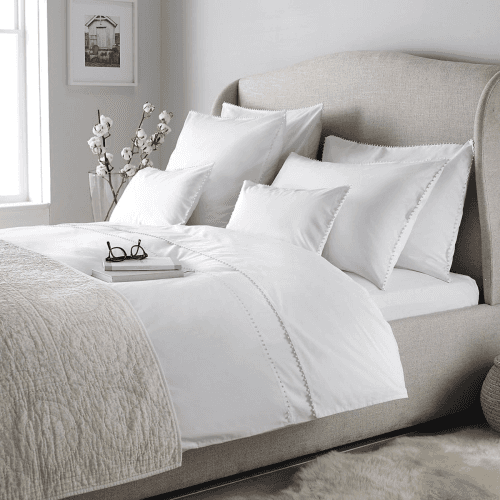 Image showing the Avignon - 200 Thread Count Square housewife pillowcase, White product.