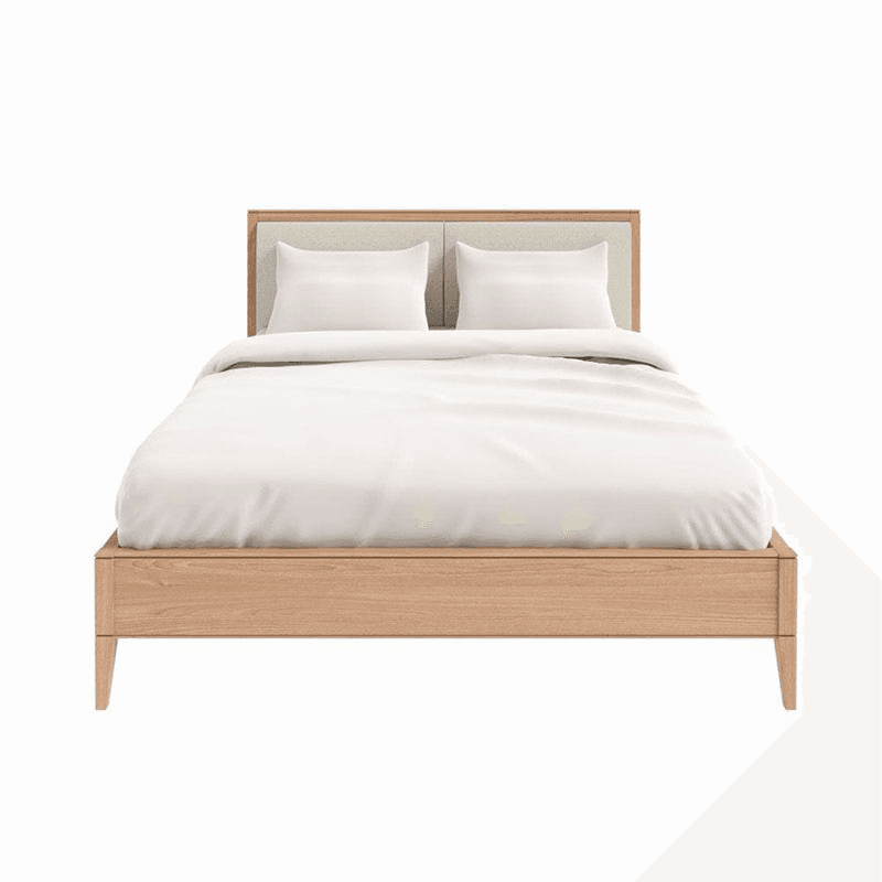 Lars King Size Bed, Cashmere and Oak