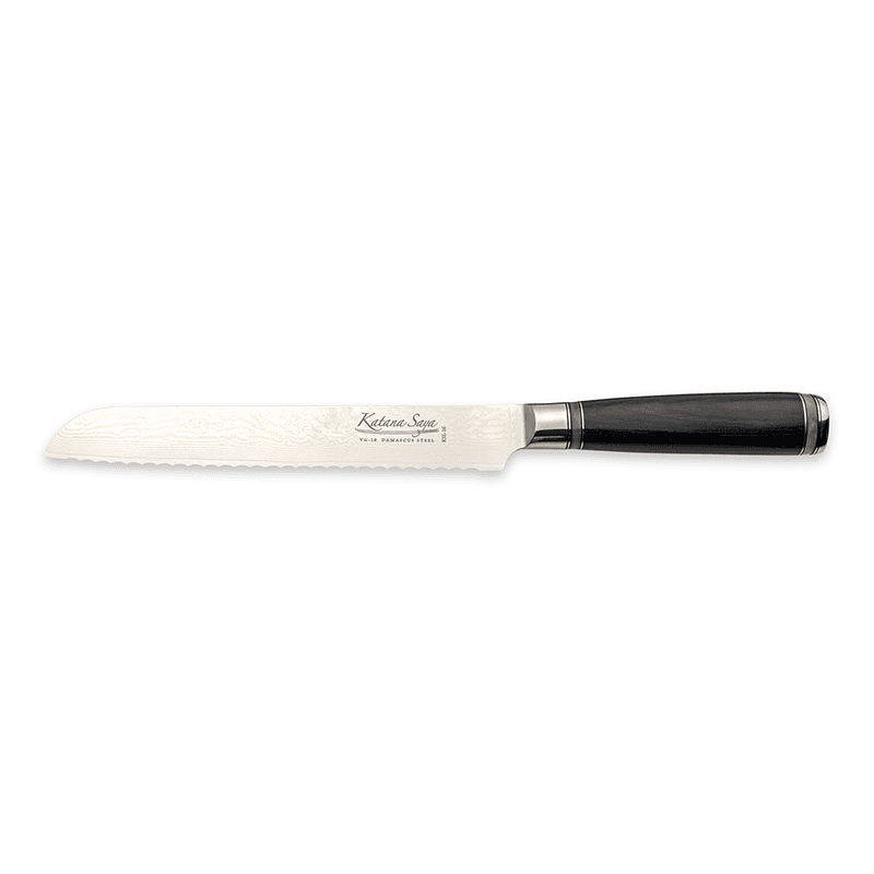 Katana Saya Pakkawood Bread Knife, 20cm Damascus Blade