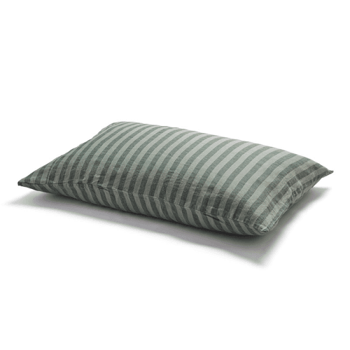 Image showing the Pembroke Stripe Pillowcases, Standard, Pine Green product.