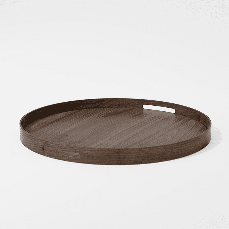 Busboy Round Tray, D45cm, Walnut