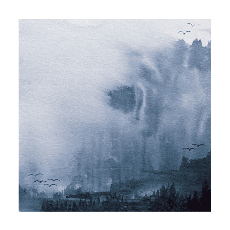 Ethereal Square Signed Print, 30 x 30cm, Blue