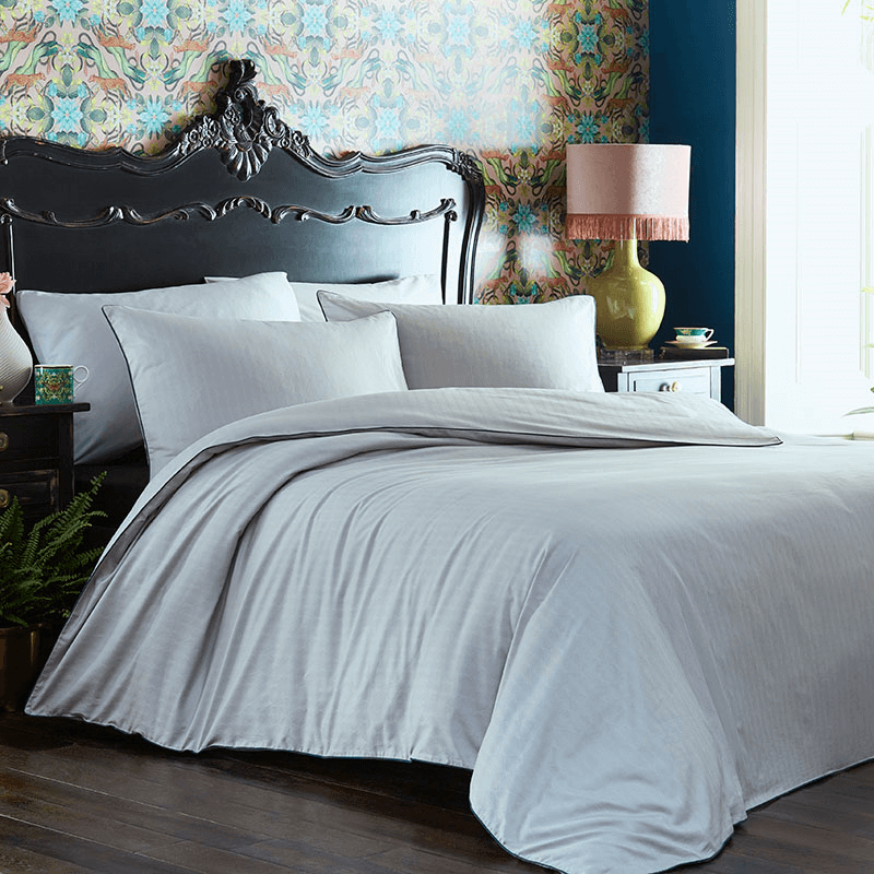 Folia Super King Duvet Set, Smoke