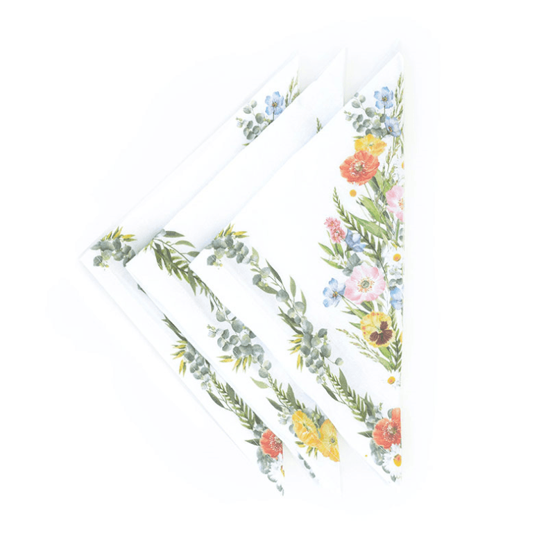 English Garden Vintage Linen Napkin, 52 x 52cm