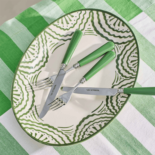 Image showing the Knife and Fork Set, Green product.