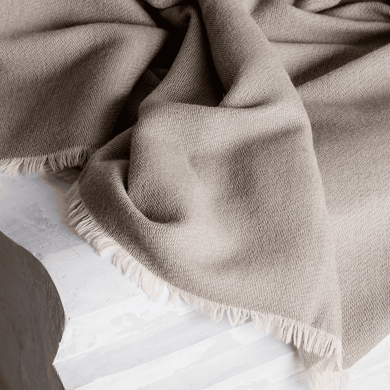 Venice Throw, H190cm x W130cm, White/Grey
