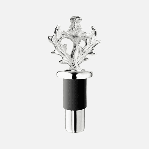 Image showing the Thistle Silver Plated Bottle Stopper, 9.5 x 4cm, Silver product.
