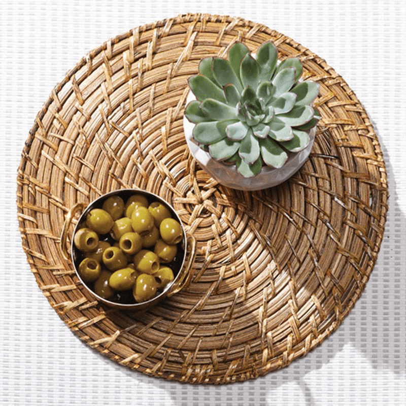 Pair of placemats, 28cm, Bamboo