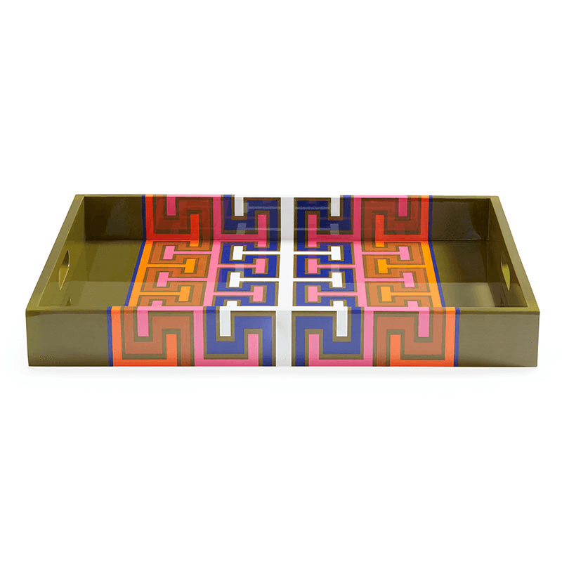 Madrid Lacquer Tray, 43 x 35.5cm, Olive Green