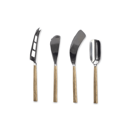 Image showing the Darsa Cheese Knife Set, Brushed Gold product.