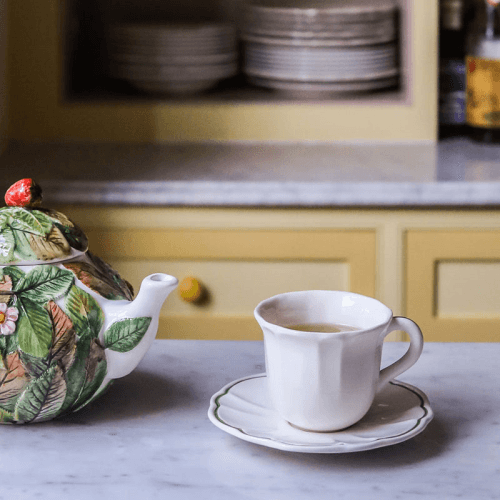 Image showing the Romilly Set of 2 Teacups & Saucers, 260ml, Green product.