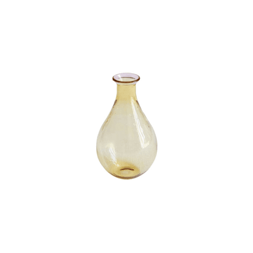 Image showing the Serata Bud Vase, H11cm, Yellow with Pink product.