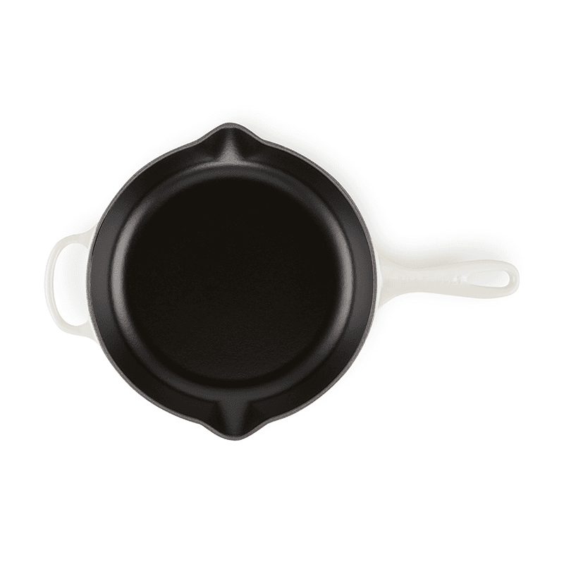 Signature Cast Iron Skillet with Metal Handle, 26cm, Meringue