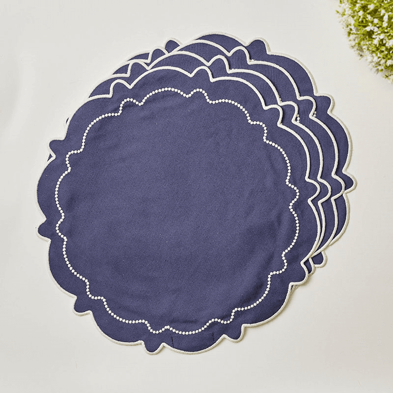 Abigail Set of 4 Placemat, D40cm, Blue