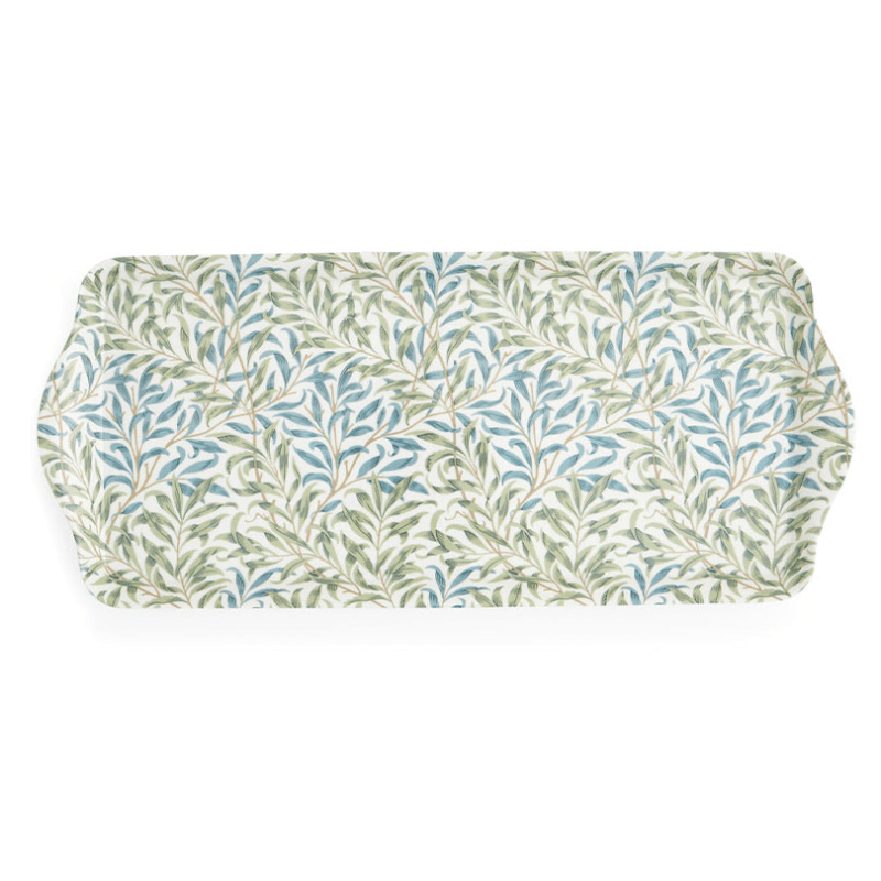 Morris & Co Willow Bough Sandwich Tray, 38.5 x 16.5cm, Sage Green
