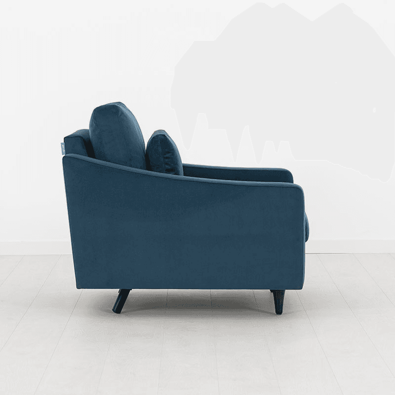 Model 07 Velvet Armchair, Teal