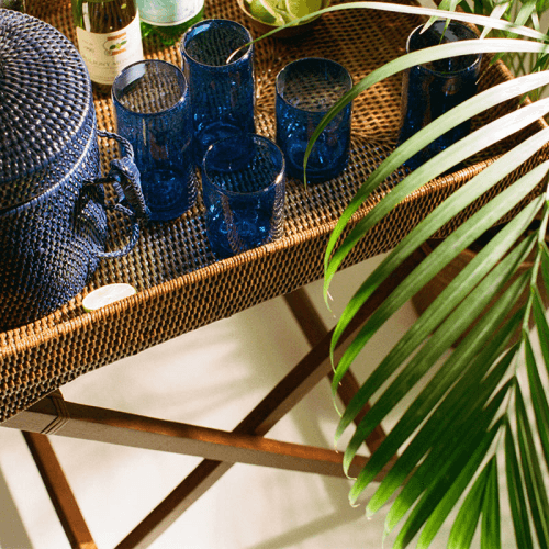 Image showing the Zomi Set of 4 Tumblers, H10.5cm, Dark Blue product.