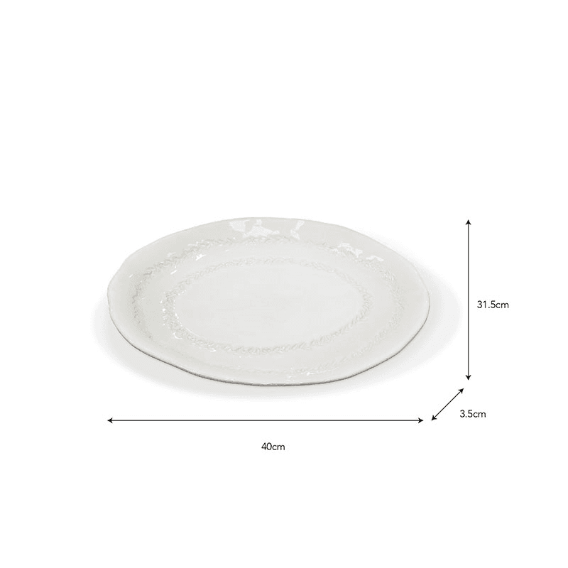 Overton Platter, White