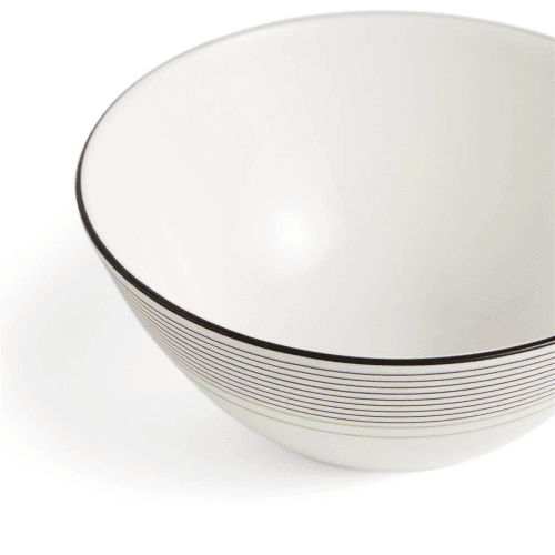 Image showing the Luxe Graphite Bowl, Black & White product.
