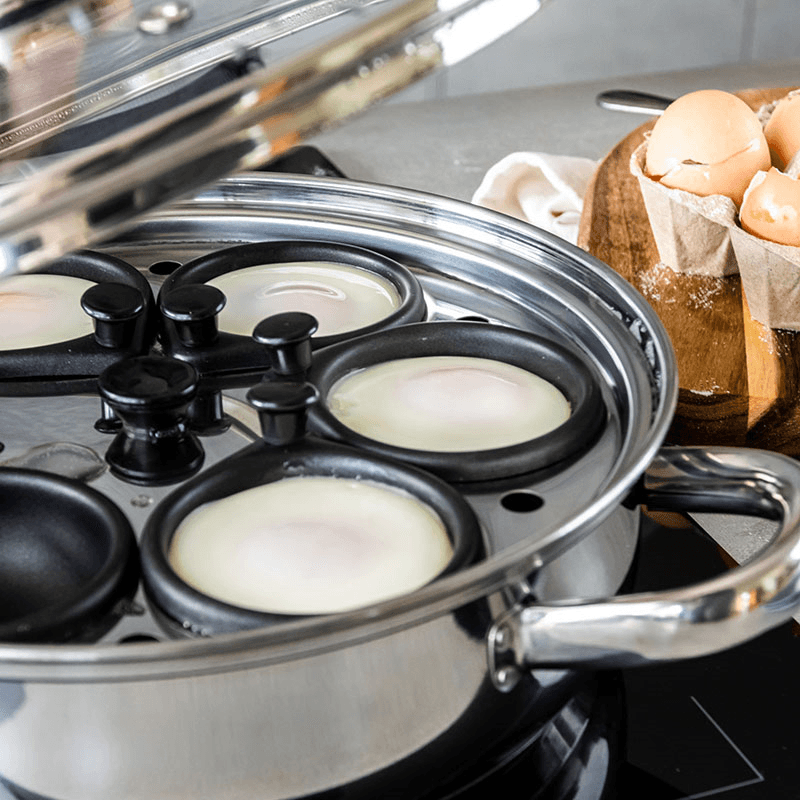 Clearview Egg poacher with 6 compartments, 28cm, stainless steel