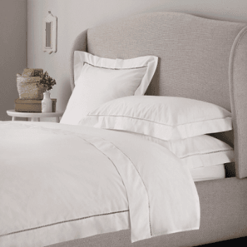 Image showing the Duvet Cover- Santorini Cotton, Single, White, White product.