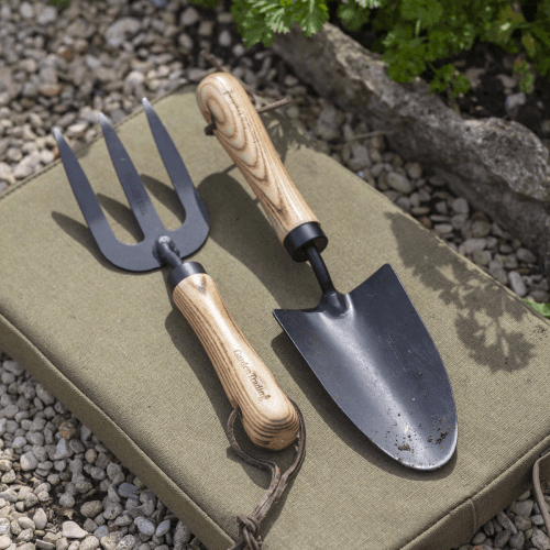 Image showing the Horton Fork and Trowel Set, Black/Natural product.
