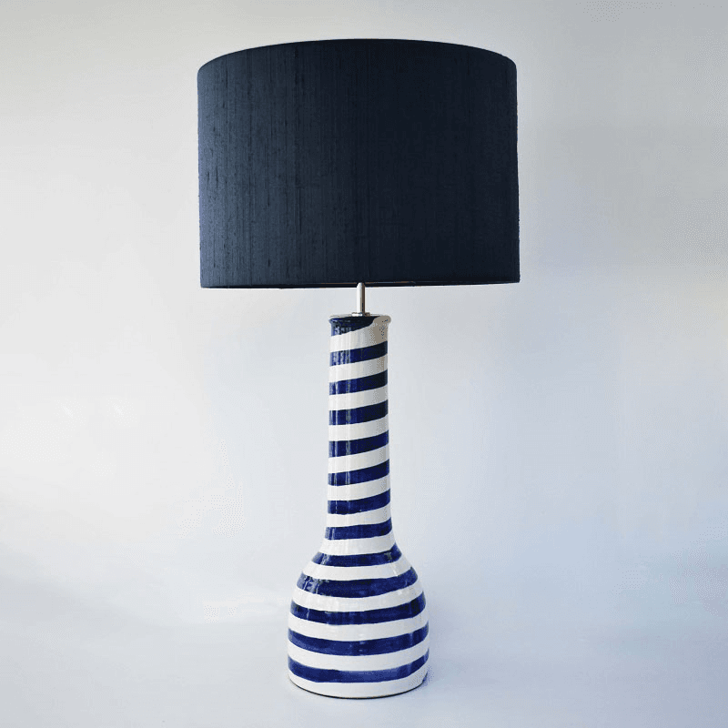 Côte d’Azur Collection Soho Hand Glazed Ceramic Table Lamp Base Only, Blue