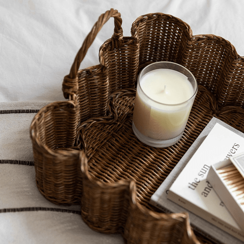 Mini Wavy Tray, Teak