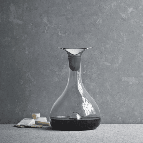 Image showing the Thomas Sandell Wine carafe, Silicone, Stainless Steel And Glass product.