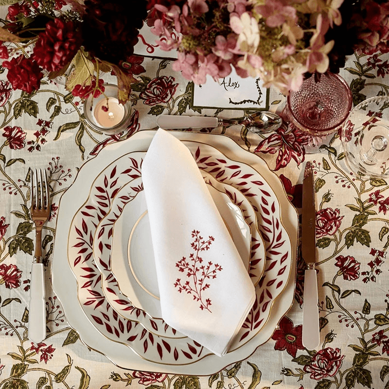 Allegra Tablecloth, 145 x 310cm, Red