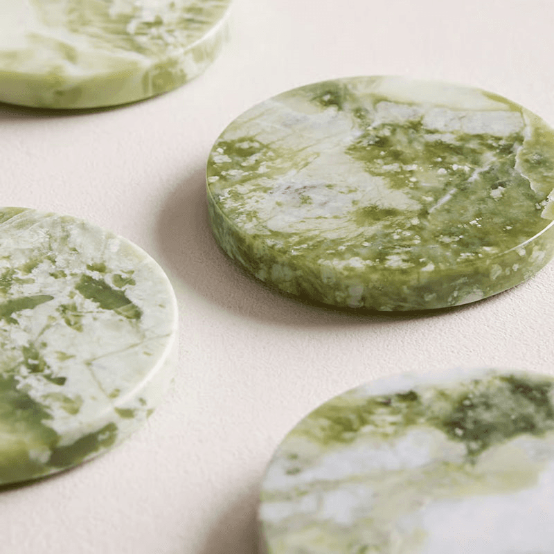 Hanson Set of 4 Coasters, D10cm, Apple Jade