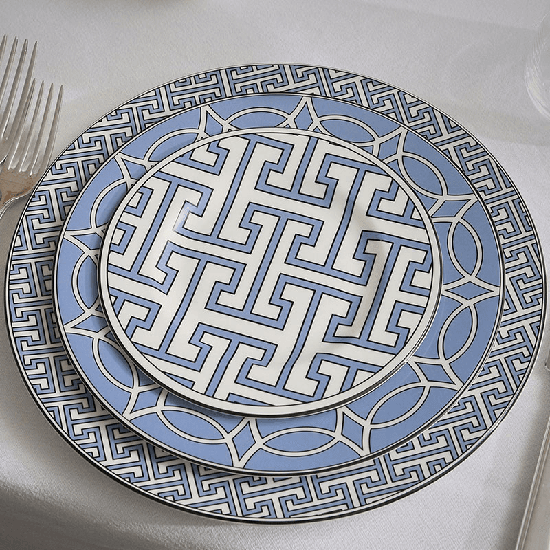 Loop Set of 2 Dessert Plate, D21cm, Cornflower Blue