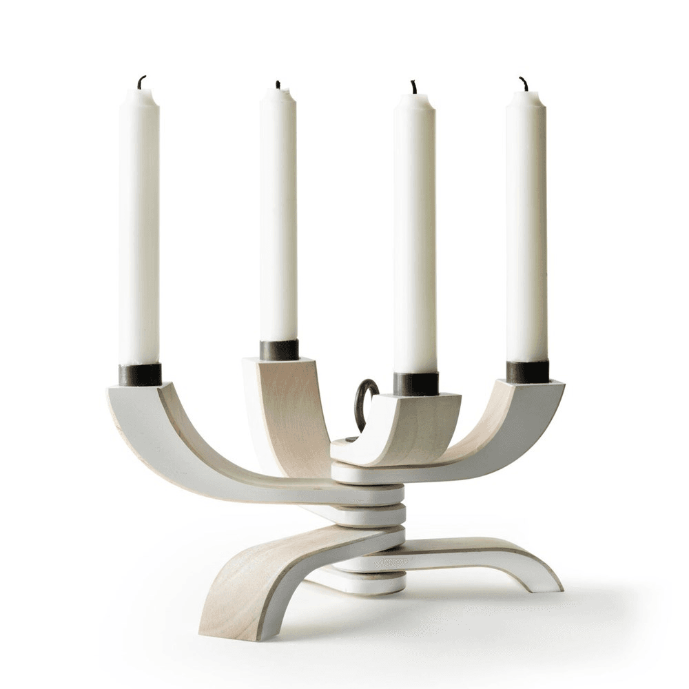 Nordic Light Fold-able candle holder, H13 x W20.5 x D5cm, white