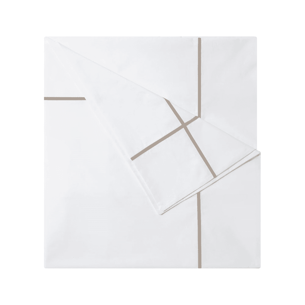 Athena - 500 Thread Count Cotton Percale Double duvet cover, 200 x 200cm, Pierre