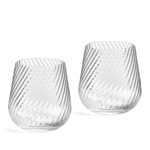 Image showing the Vera Wang Swirl Set of 2 Tumblers, 365ml, Clear product.