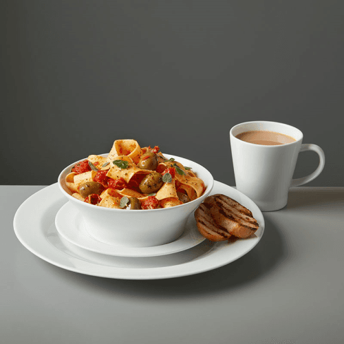 Image showing the James Martin Everyday 16 Piece Boxed Dinnerware Set, White product.