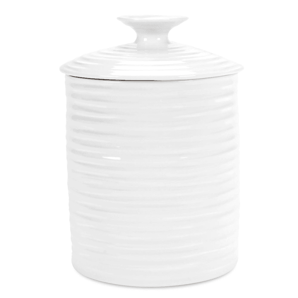 Ceramics Storage jar medium, 14 x 12.5cm, White