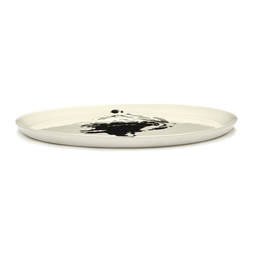 Image showing the Ottolenghi Serving platter, D35, White And Black product.