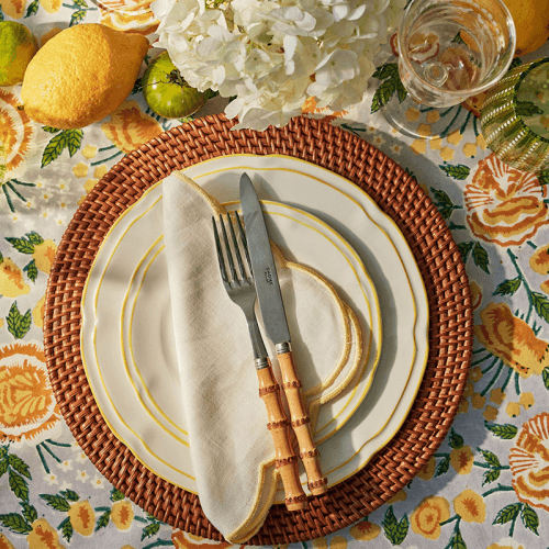 Image showing the Provence Set of 4 Dinner Plates, D26cm, Yellow product.