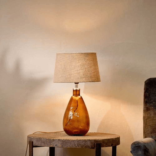 Image showing the Baba Glass Lamp, H31cm, Burnt Orange product.