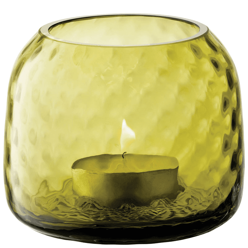 Dapple Tealight/Vase, H7cm, Woodland Green