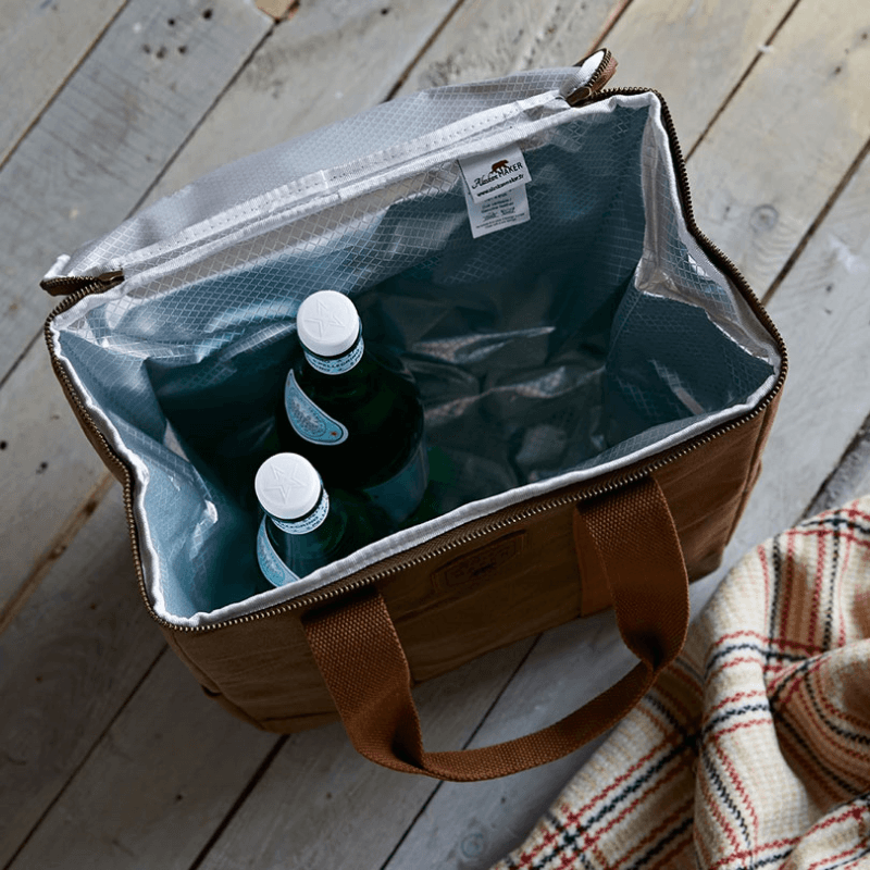 Waxed Canvas Cool Bag, Brown