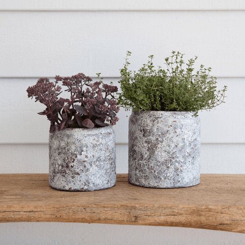Image showing the Withington Plant pot, H11.5cm, Blue/Grey product.