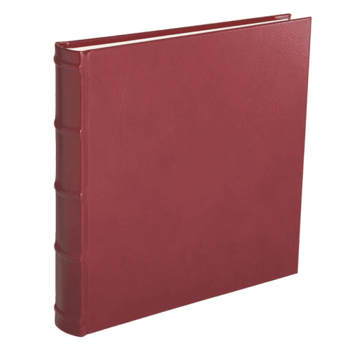Image showing the Leather Square Photo Album, 35.5 x 36.5cm, Burgundy product.