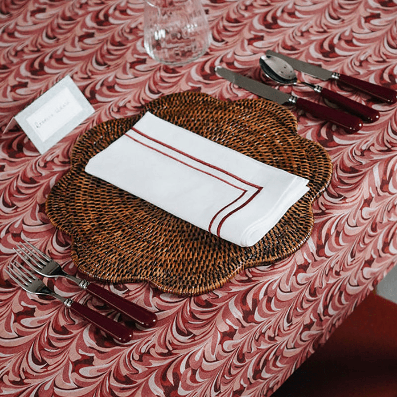 Sophie Classic Two Cord Napkin, 50cm, Burgundy