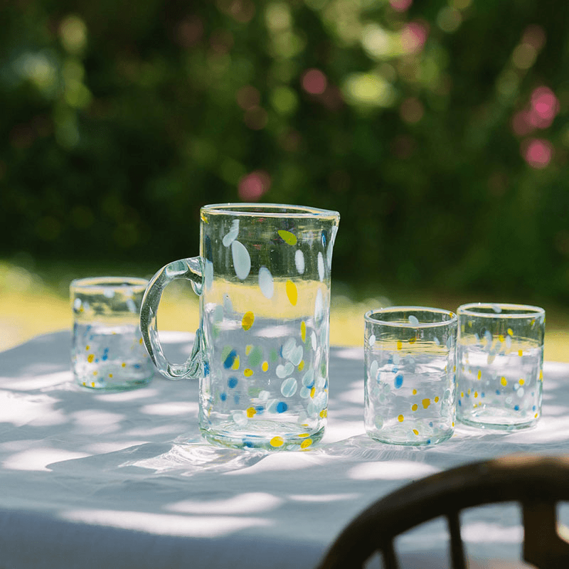 Alegria Set of 4 Tumblers, 350ml, Blue and Yellow